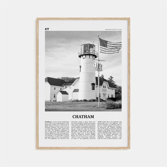 Chatham, Massachusetts Travel Poster, Wall Map