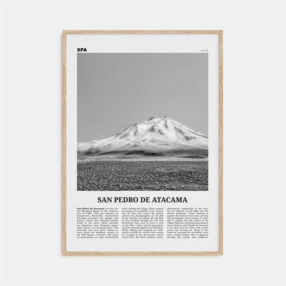 San Pedro De Atacama Black And White Art Print