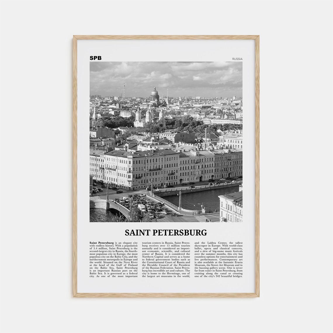 St Petersburg Print Black And White Russia Saint Petersburg Wall Art Saint Petersburg Poster Russia Europe