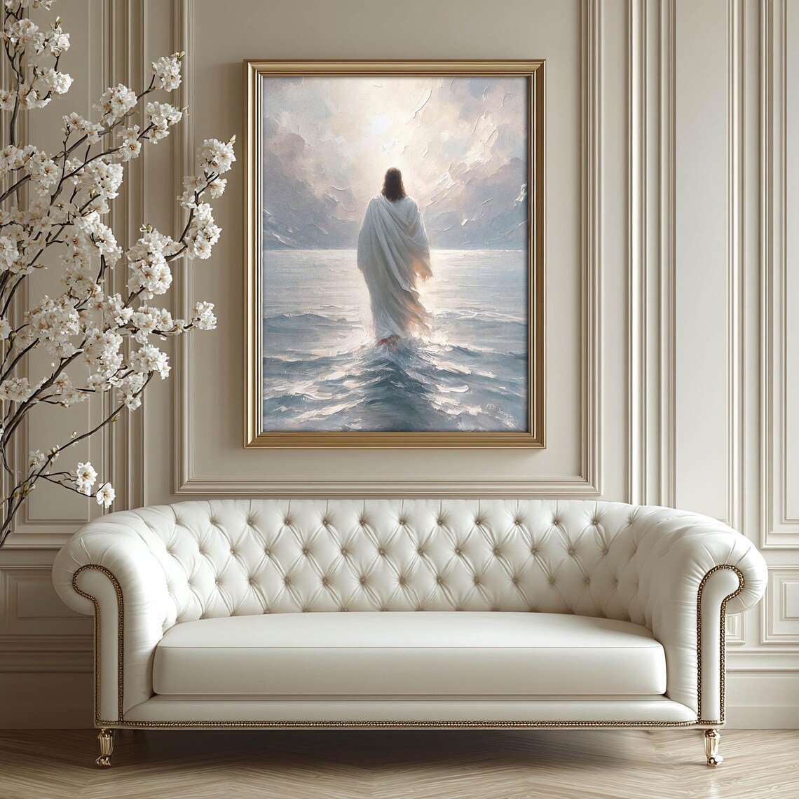 Jesus Walking On Water, Modern Christian Art Print - Image 6