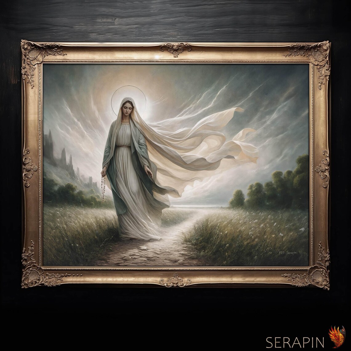 Via Maria, Marian Landscape Spiritual Art Print