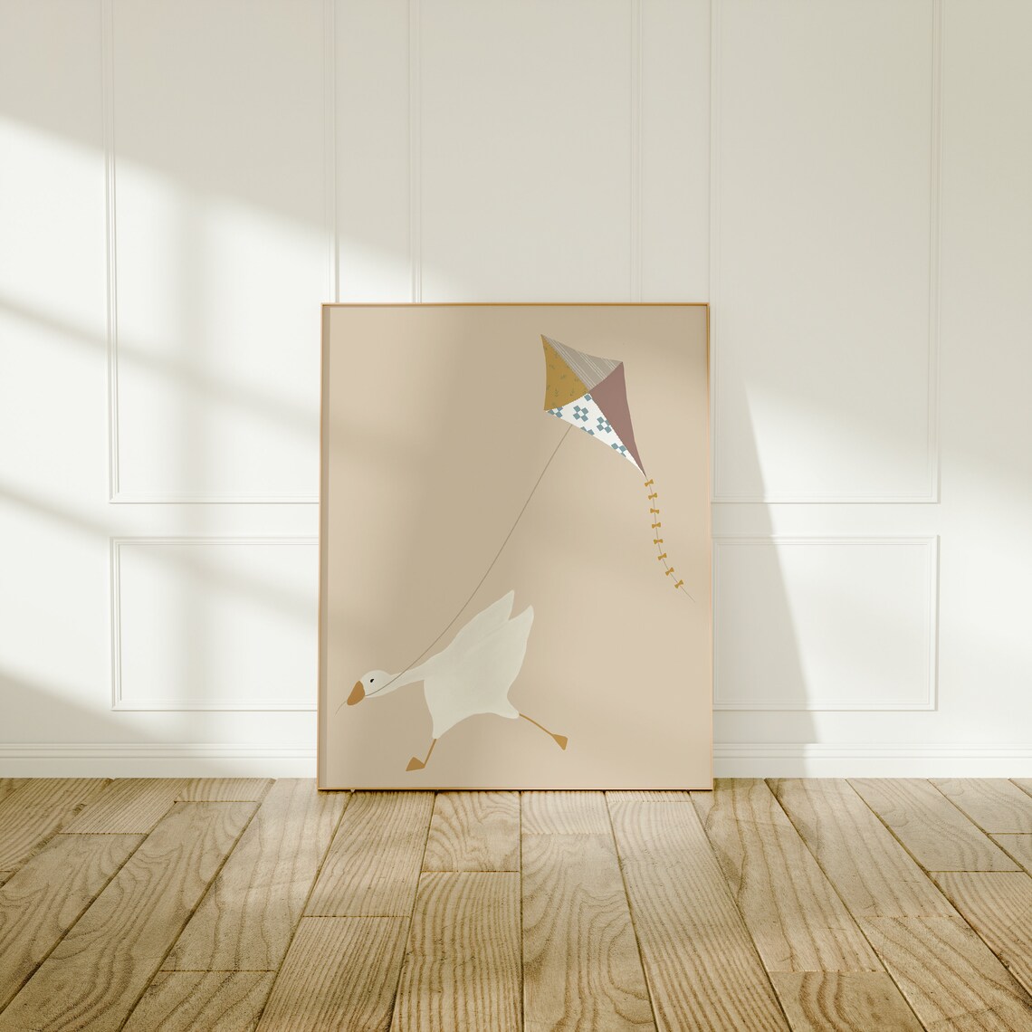 Silly Goose Cute Goose Poster, Neutral Nursery Decor - Image 2