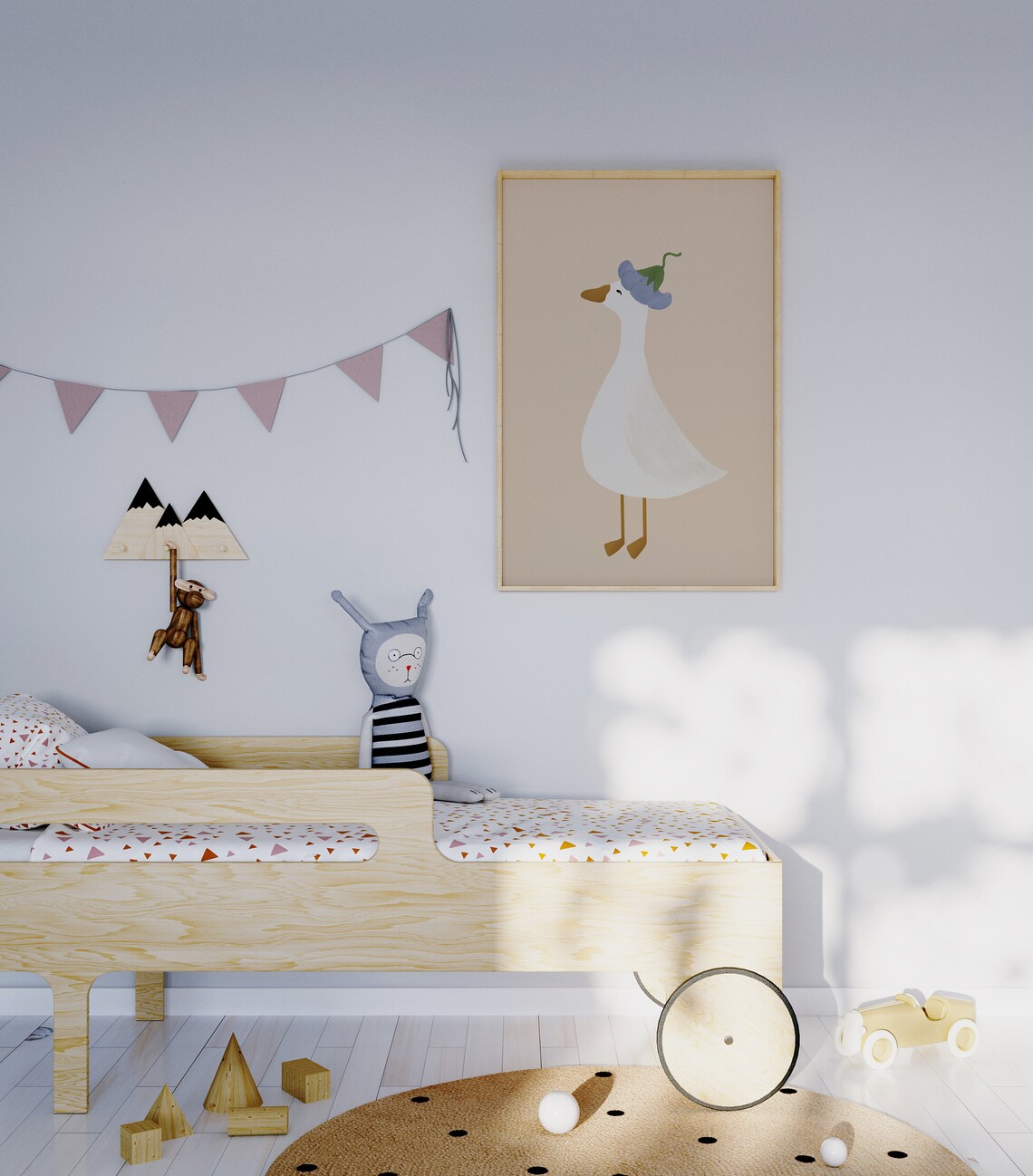 Silly Goose Cute Goose Nursery Poster Print - Image 2
