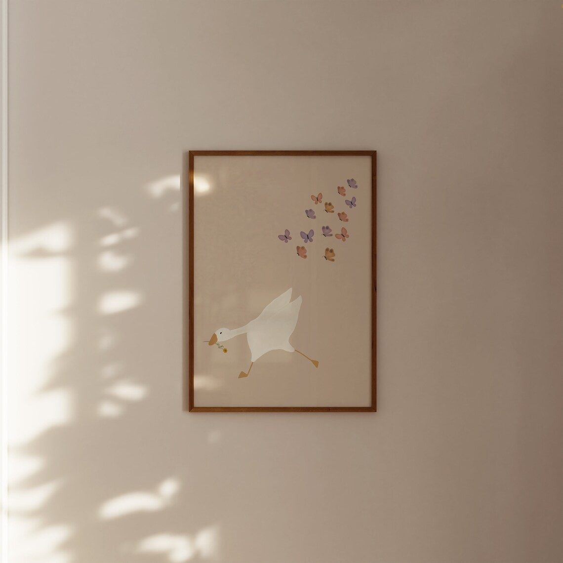 Silly Goose Cute Goose Poster, Girl Nursery Decor - Image 2