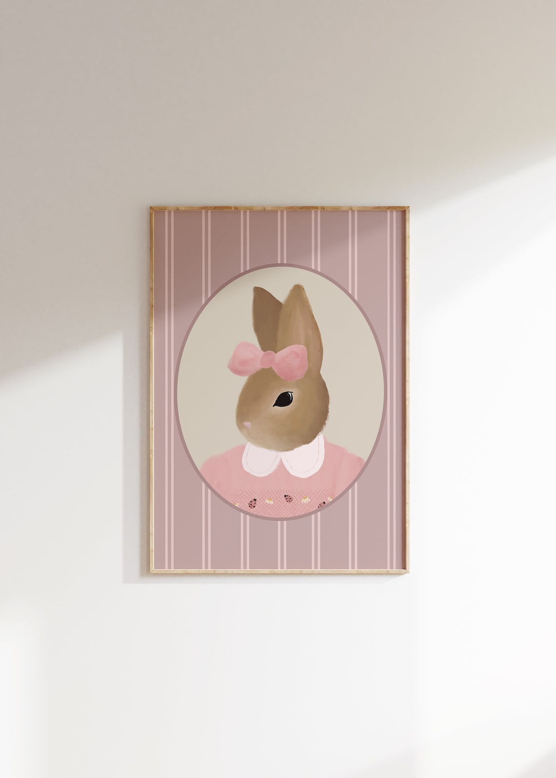 Vintage Bunny Nursery Abstract Art Print