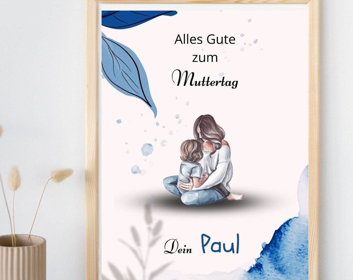 Gift for Mom, Mother's Day Template for Son