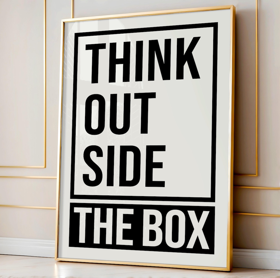 Think Outside The Box Motivational Art Print - Image 3