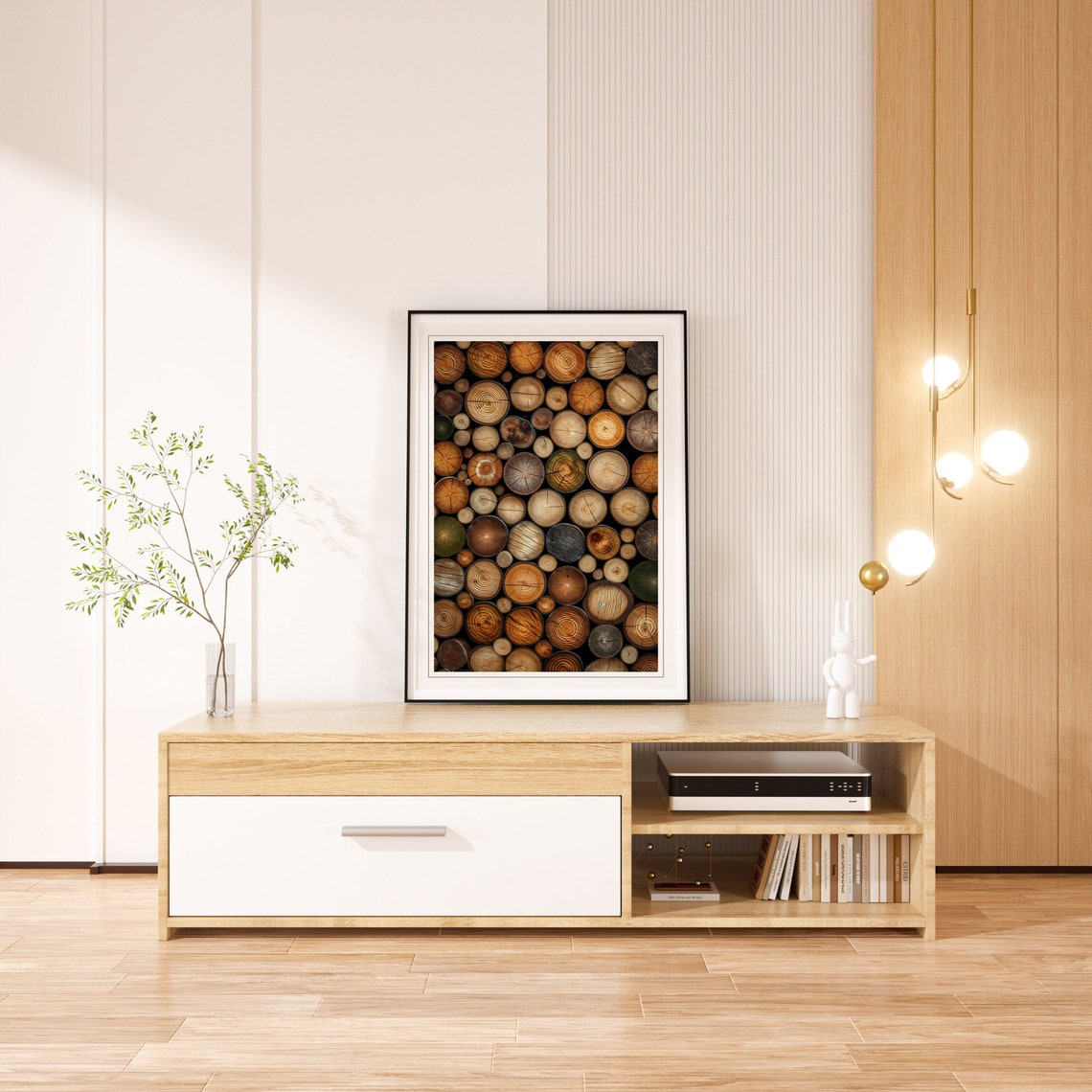 Tree Log Ends Wood Cross Section Rustic Natural Texture Poster - Image 4