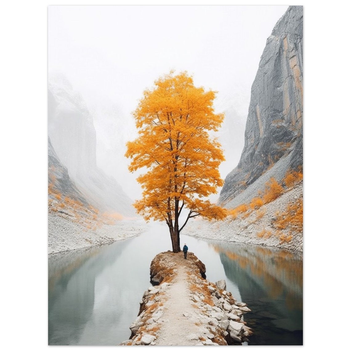 Nature Picture Tree Orange Poster On Matte Premium Paper Decoration Wall Decoration - Image 2