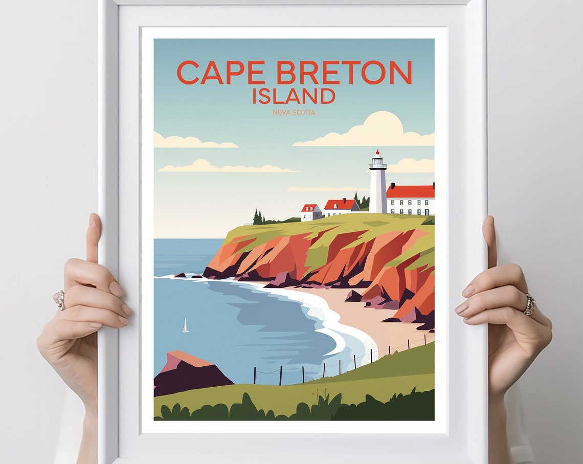 Cape Breton Island Poster Wall Art Poster Print Travel Hiking Home Decor Holiday Gift Gift For Her Gift For Him