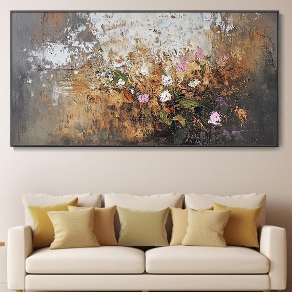 Bold Watercolor Splashes A Golden Abstract Tapestry Of Thick Brushstrokes And 3d Flourishes Bursting With Passionate Color Interplay