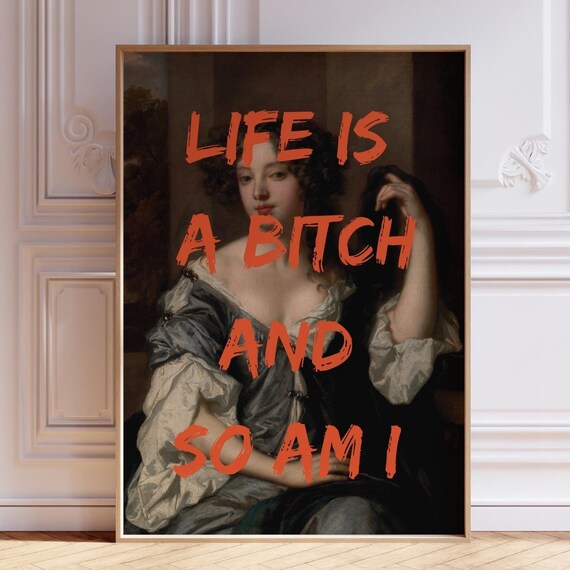 Altered Art Print Funny Classic Art Print Girly Wall Art Maximalist Home Decor Eclectic Funky Wall Art Modern Quirky Art Print