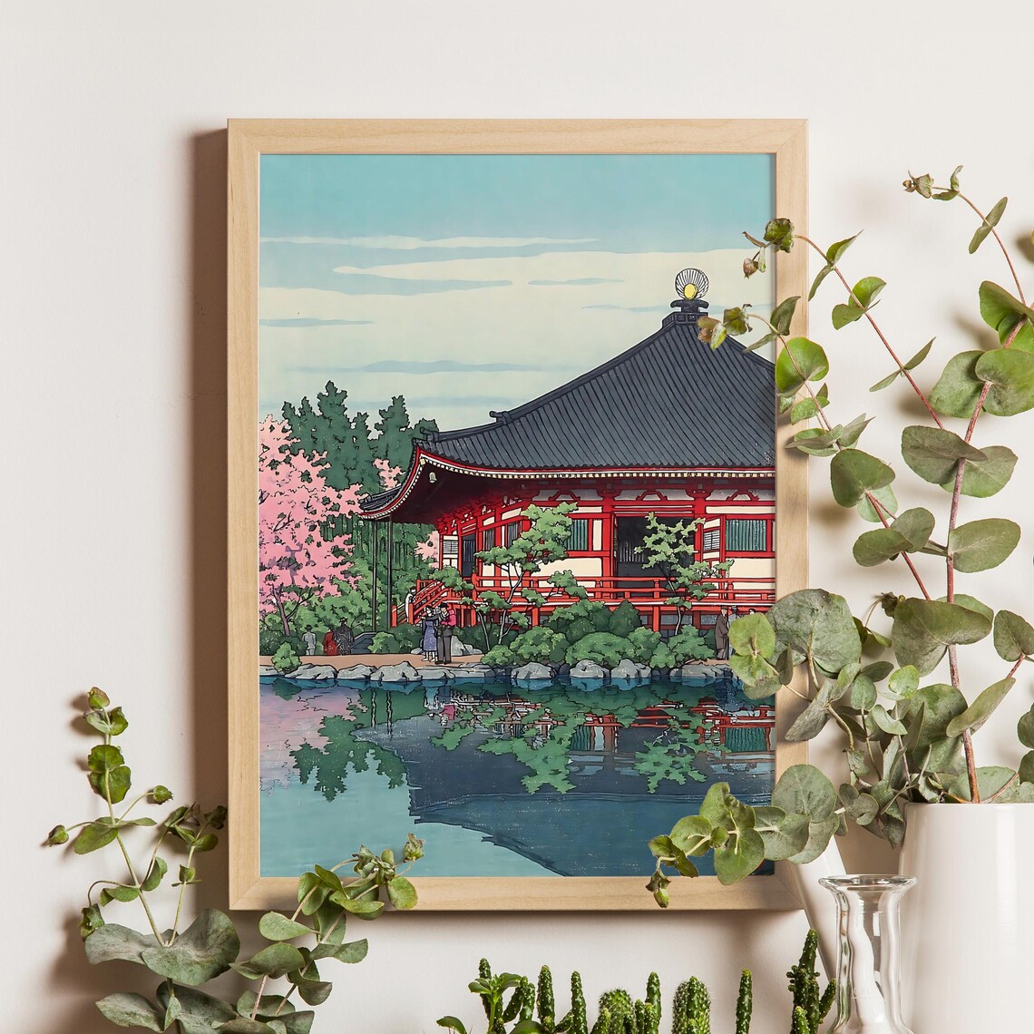 Daigo Denpoin Temple Kiyoto Kawase Hasui 1950 Vintage Japanese Woodblock Print Traditional Scene Travel Wall Art
