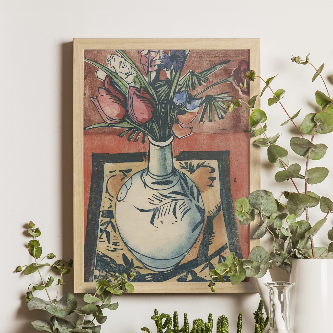 Flowers by Uchida Shizuma, Ukiyo-e Art Print