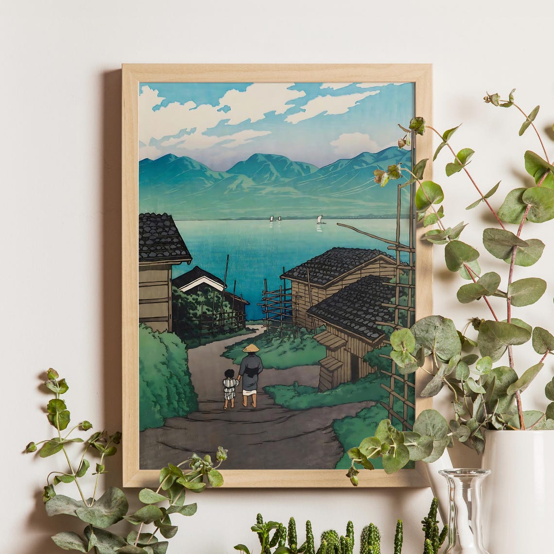 Kamo Village On Sado Island Kawase Hasui 1920 Japanese Woodblock Landscape Print From Souvenirs Of Travel Traditional Rural Japan Art