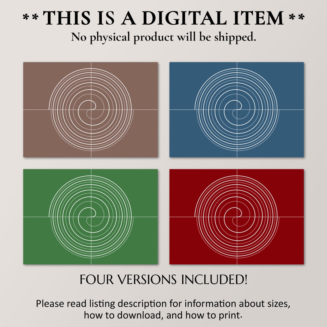 Fermats Spiral Red Geometric Math Minimalist Nerdy Science Art Print - Image 4