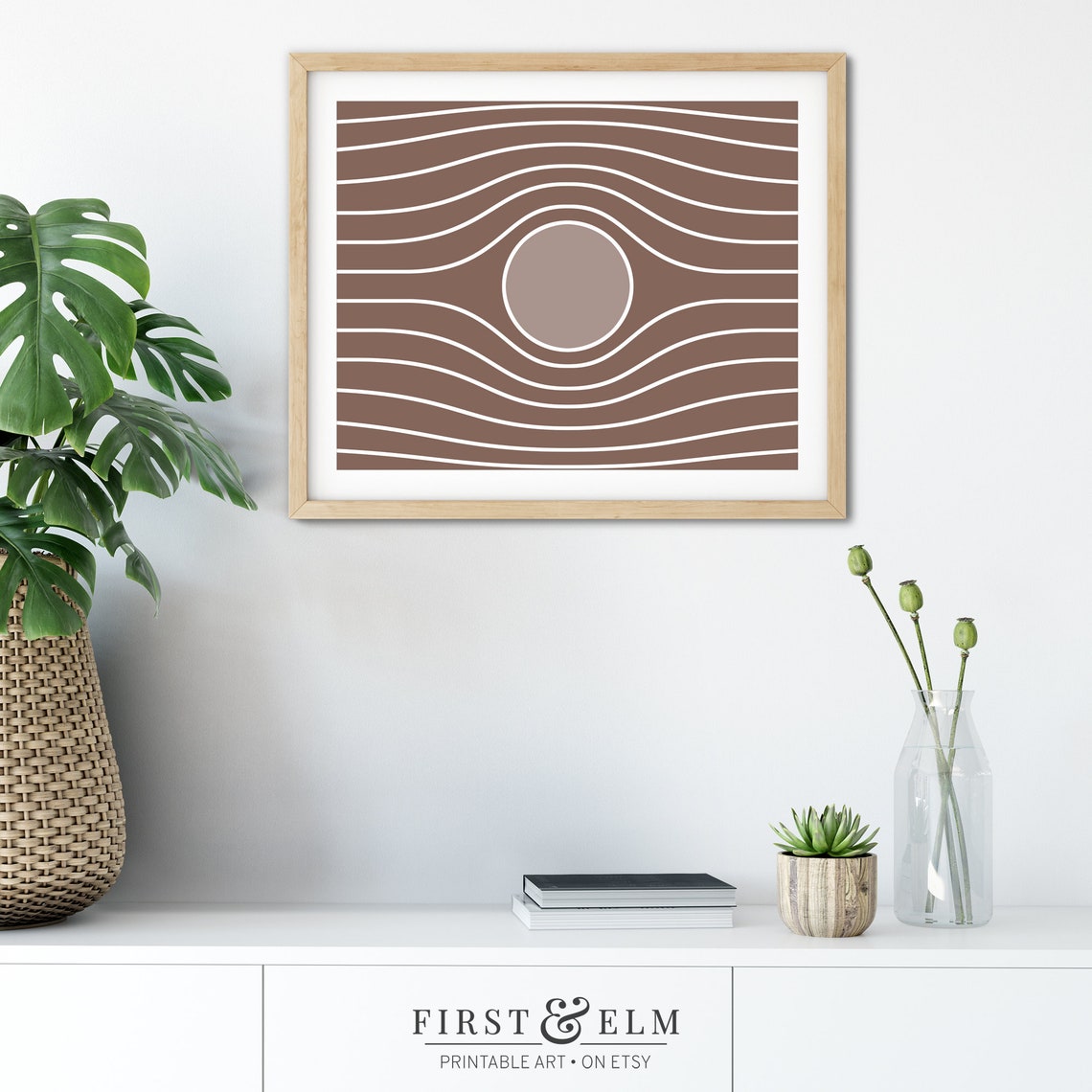 Bernoulli Principle Fluid Flow Lines Red Abstract Science Art Poster - Image 3
