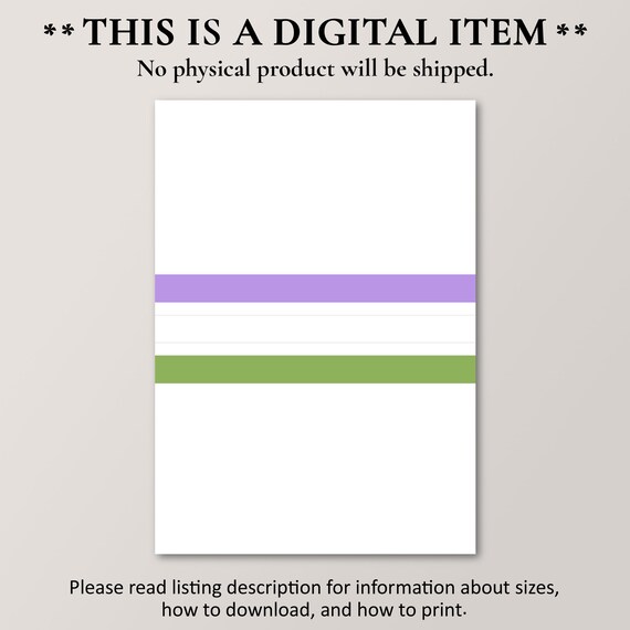 Genderqueer Flag Colors Minimalist Design Lgbtqia Pride Instant
