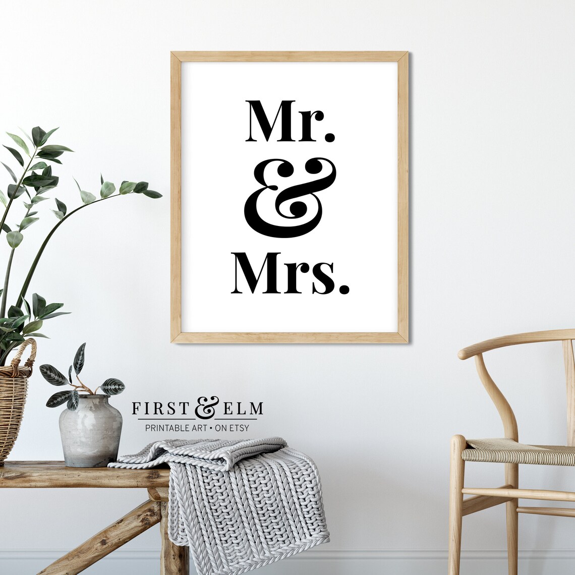 Mr Mrs Print, Minimalist Living Room Decor - Image 2