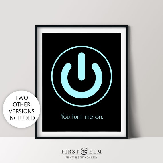 You Turn Me On Nerdy Poster Computer Geek Gift Programmer Humor Instant