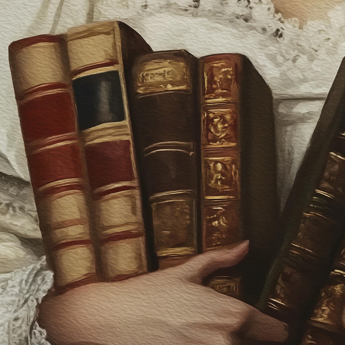 Dark Academia Vintage Book Wall Art, Library Art - Image 3