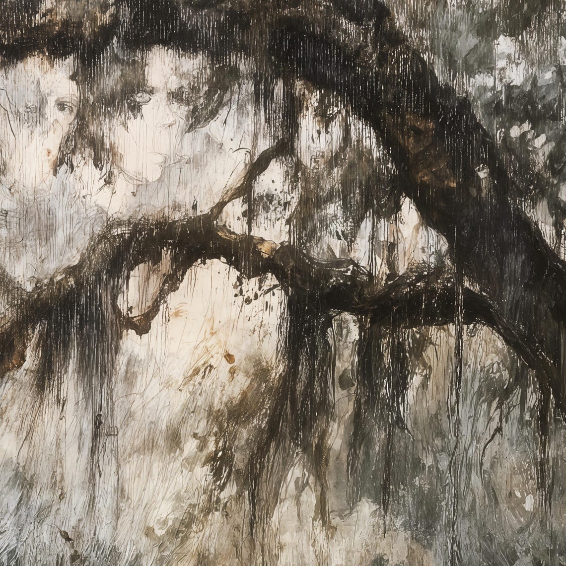 Live Oak Tree Southern Living Wall Art Southern Gothic Decor Spanish Moss On Oak Tree Botanical Print Coastal Wall Art Moody Decor - Image 3