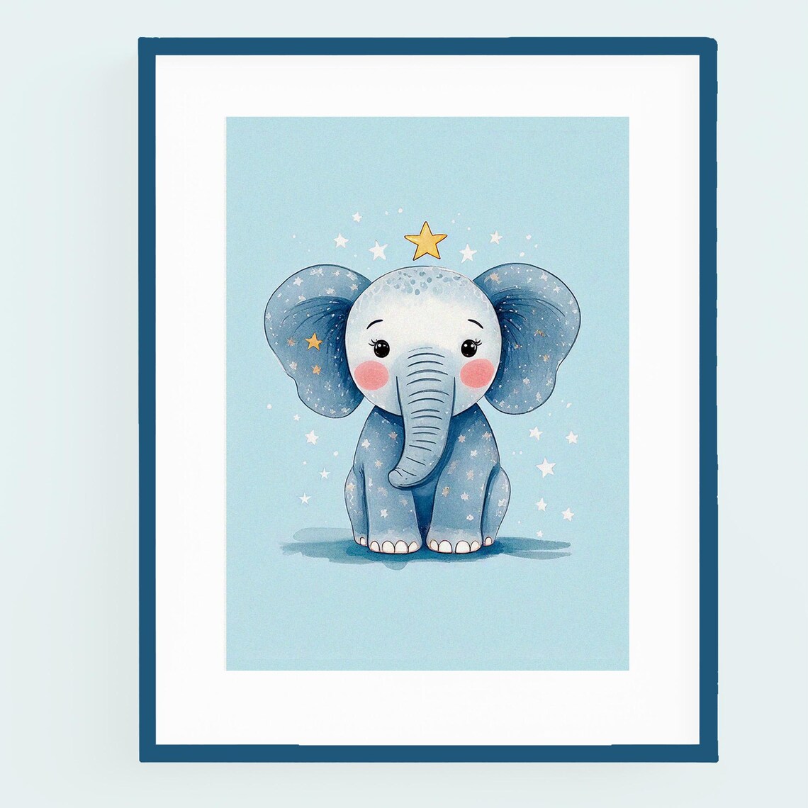 Baby Elephant Nursery Art, Whimsical Animal Print - Image 2