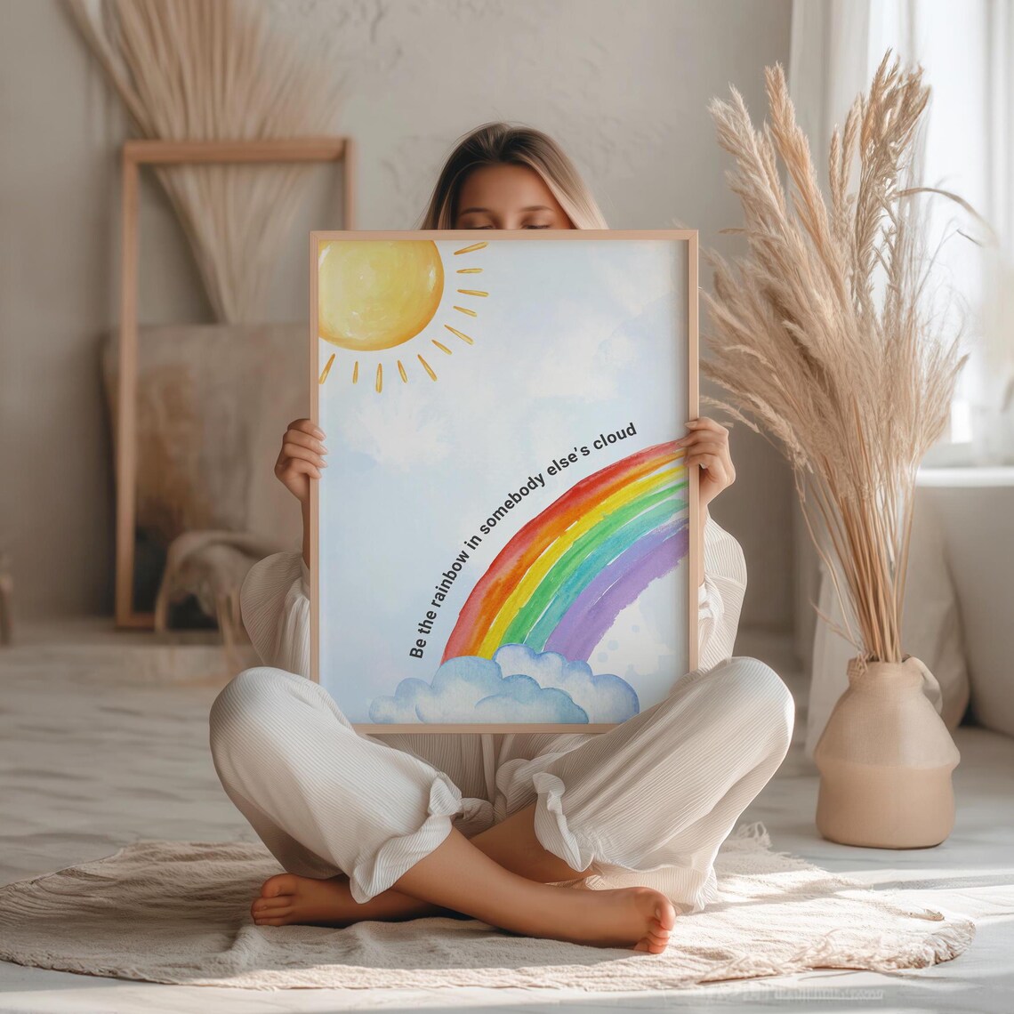 Colourful Inspiration Rainbow Motivational Affirmation Poster Empowering Self Care Gift Positive Quote Art Print Inspiring Quote - Image 4