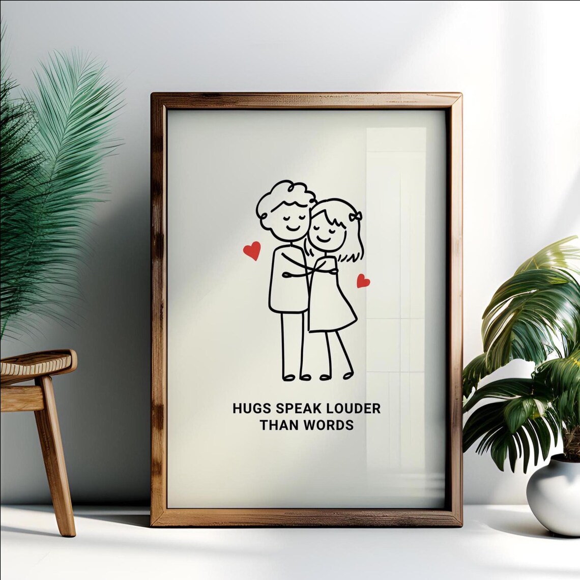 Stick Figure Couples, Funky Retro Romantic Gift
