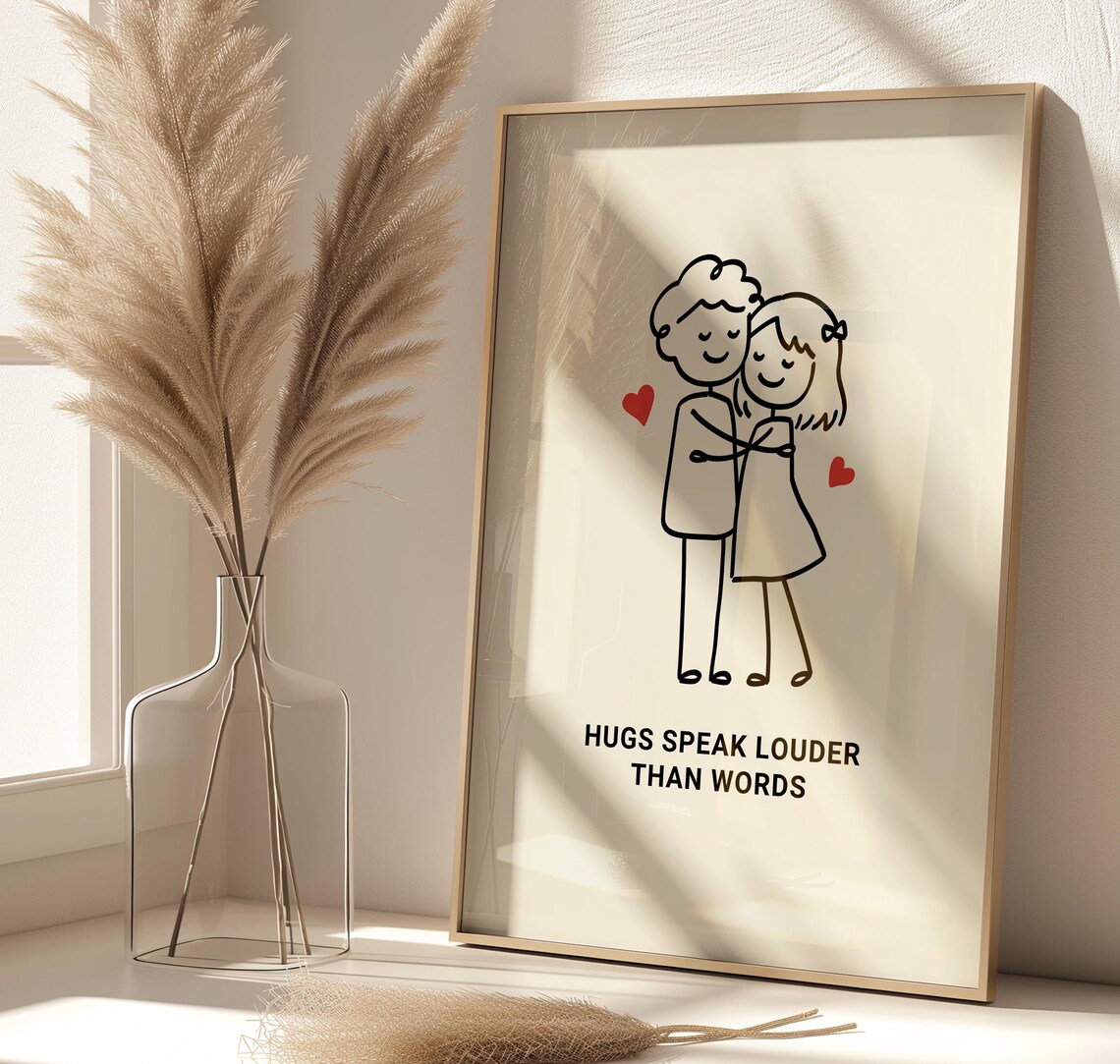 Stick Figure Couples, Funky Retro Romantic Gift - Image 2