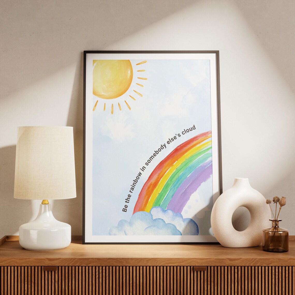 Colourful Inspiration Rainbow Motivational Affirmation Poster Empowering Self Care Gift Positive Quote Art Print Inspiring Quote - Image 3