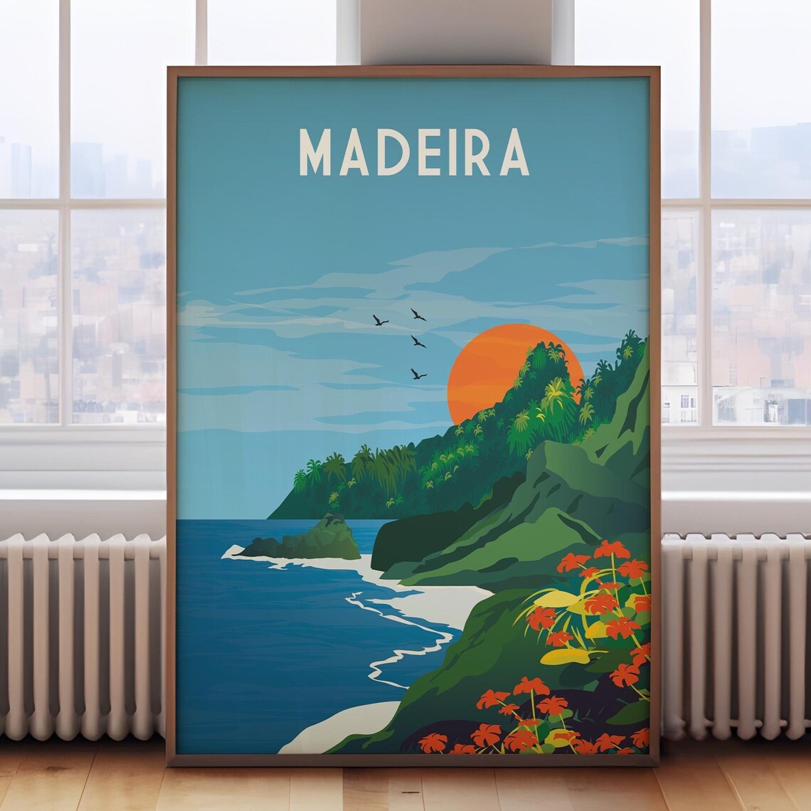 Madeira, Portugal Travel Poster, European Destination
