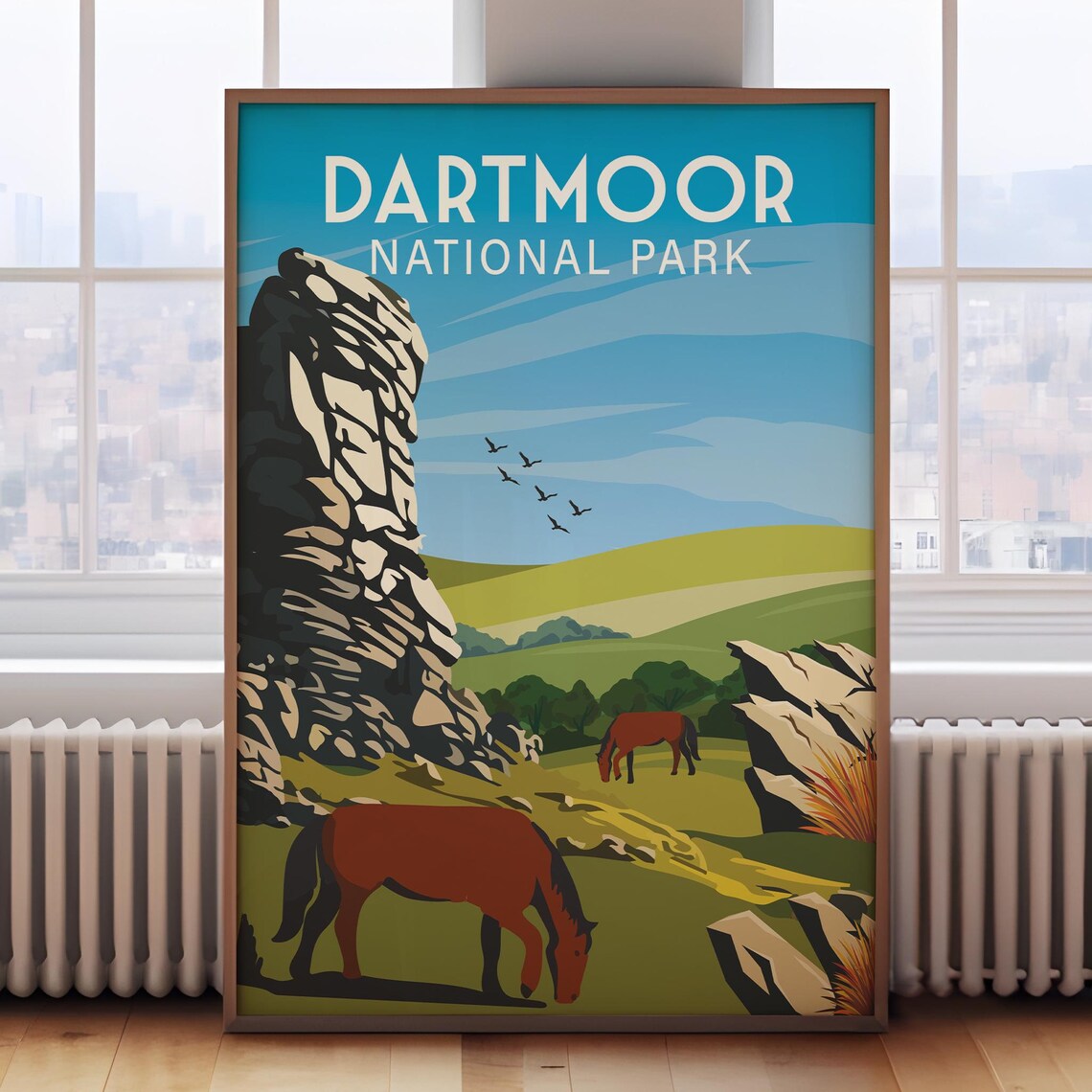Dartmoor Travel Poster, Devon National Park