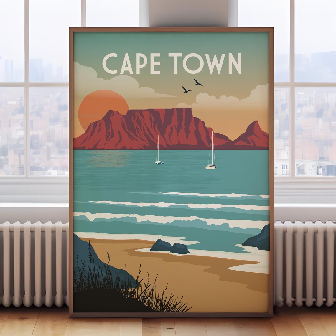 Cape Town Travel Poster, South Africa Art Print