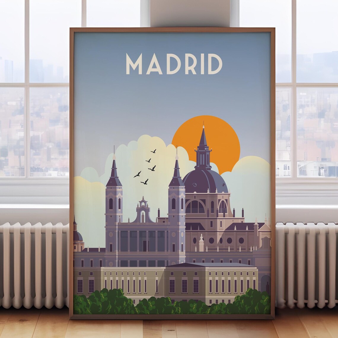 Madrid Travel Poster, Spain Wall Art Print