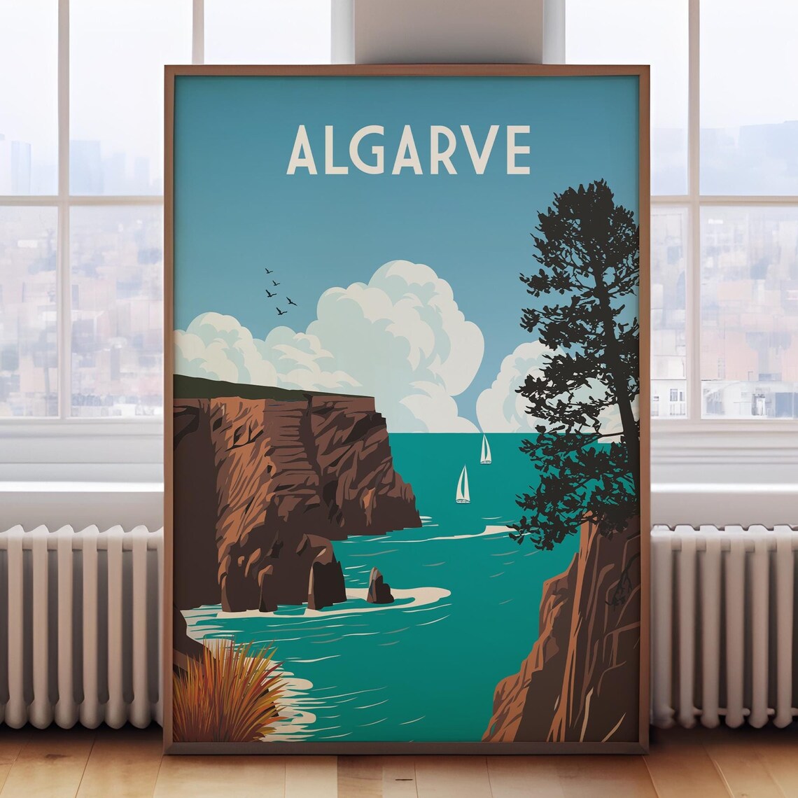 Algarve Travel Poster, Portugal Travel Wall Art