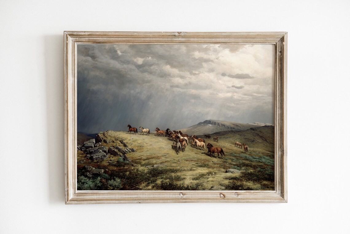 Vintage Horse Art Print, Farmhouse Wall Decor - Image 3