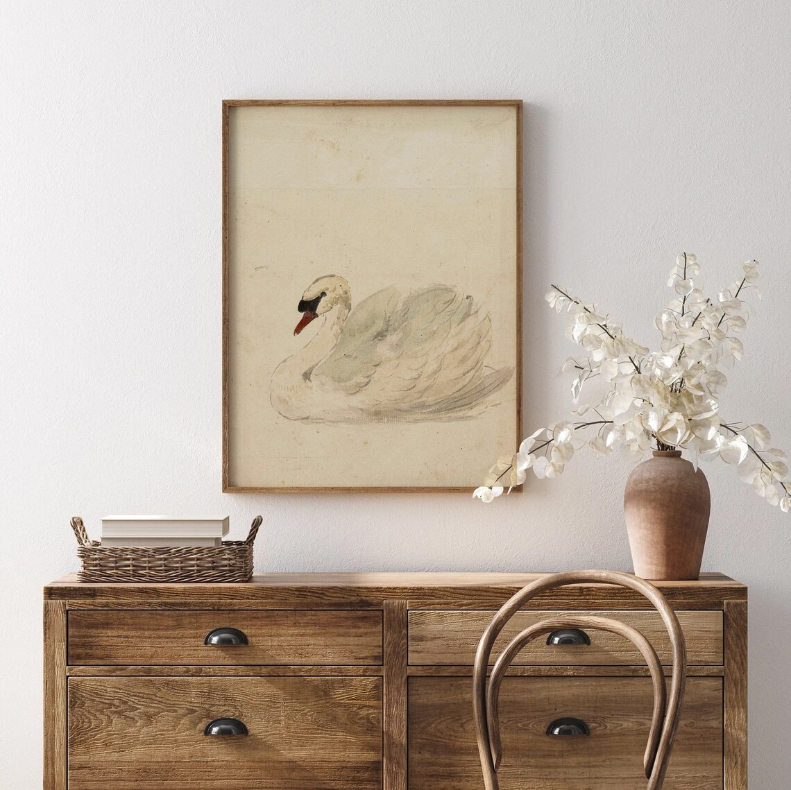 Vintage Swan Art Print, Girls Room Nursery Decor - Image 4