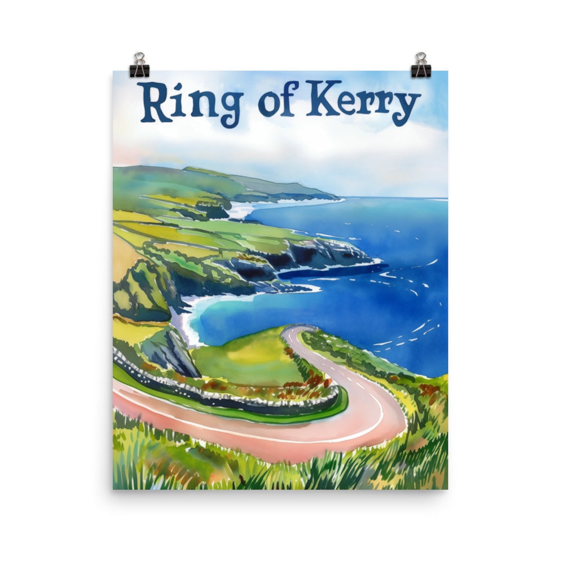 Ring of Kerry Winding Coastal Road Above The Atlantic Ireland Poster