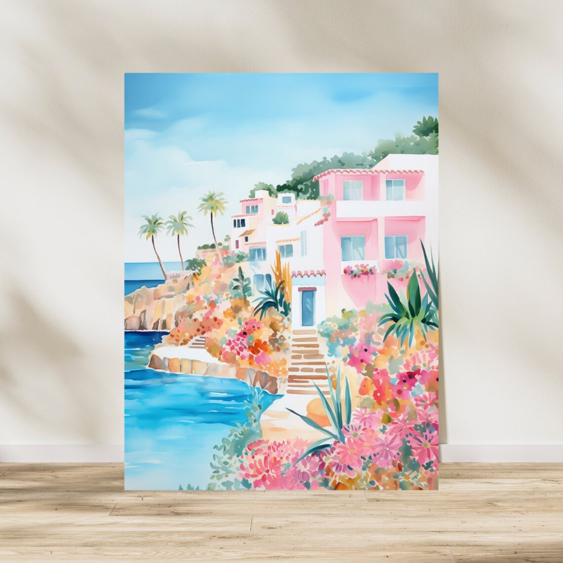 Procida Watercolor Travel Poster, Italian Peninsula - Image 3