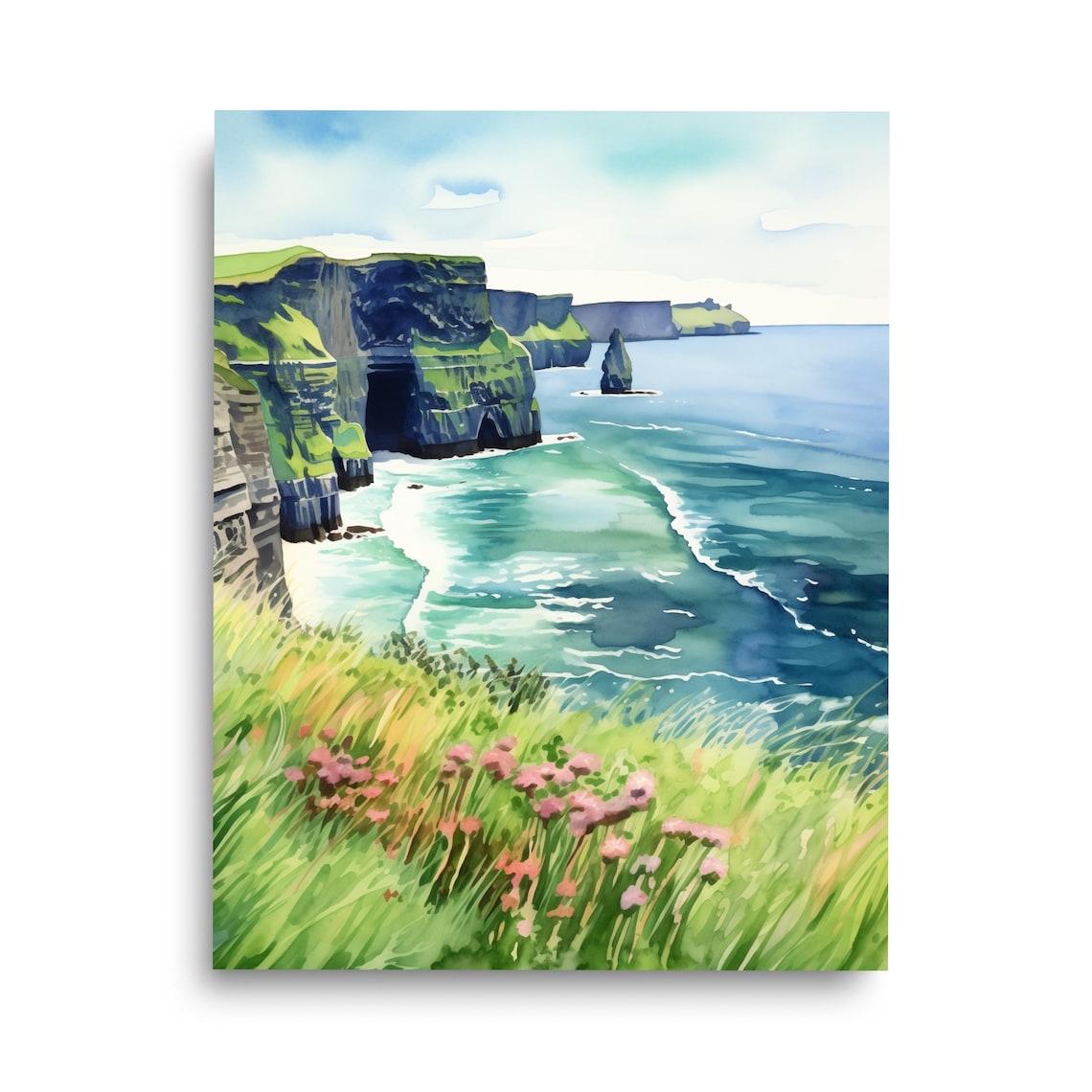Cliffs Of Moher Ireland Landscape Travel Poster