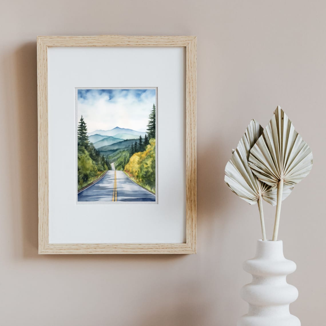 Blue Ridge Parkway Watercolor Travel Poster, North Carolina - Image 2