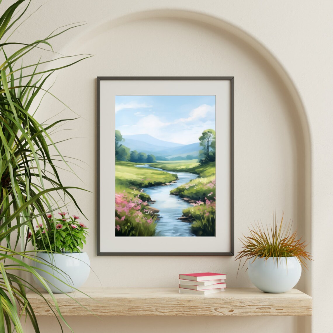 Wye Valley Watercolor Art Print, River Wye Wales - Image 3