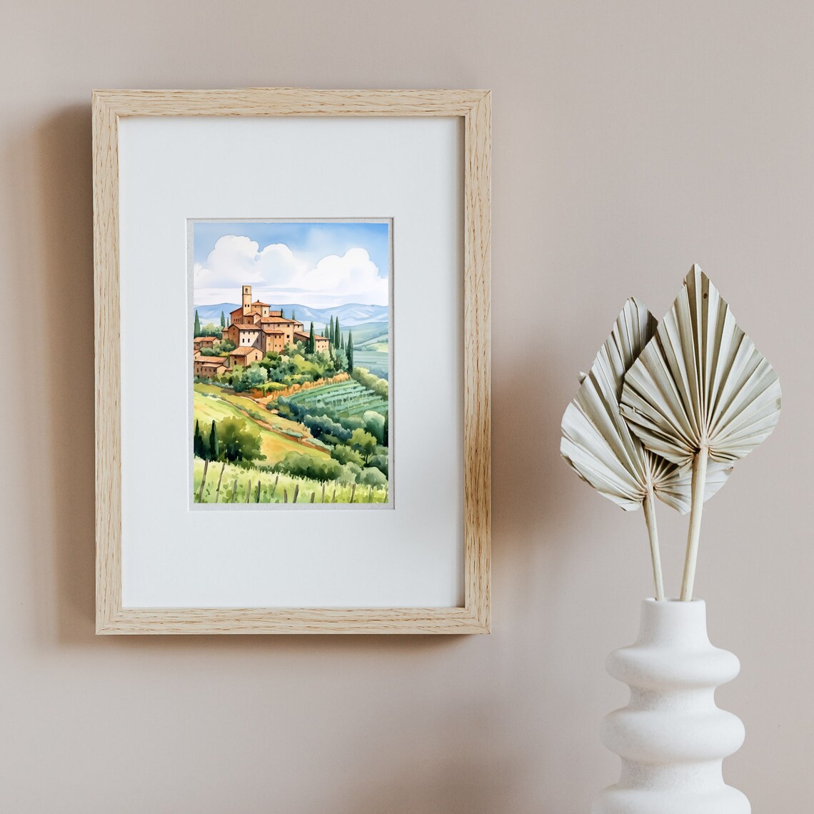 Orvieto Watercolor Travel Poster, Umbria Italy - Image 2