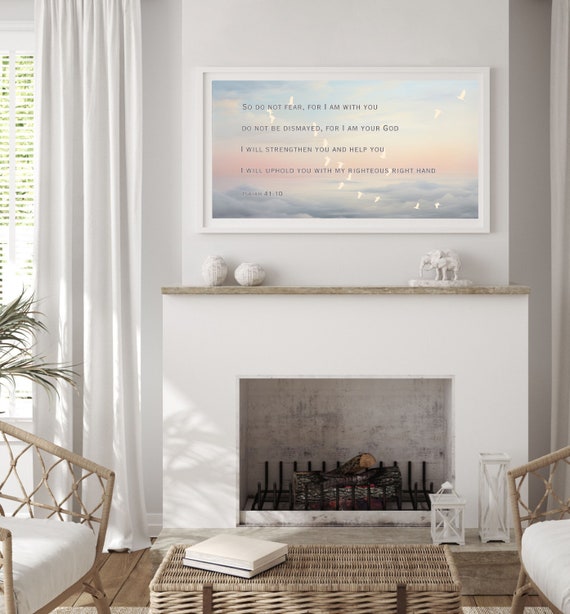 Frame Tv Christian Bible Verse Isaiah 41 Scripture Do Not Fear I Am With You Bible Quote Frame Tv Art I Am Your God Christian Gift