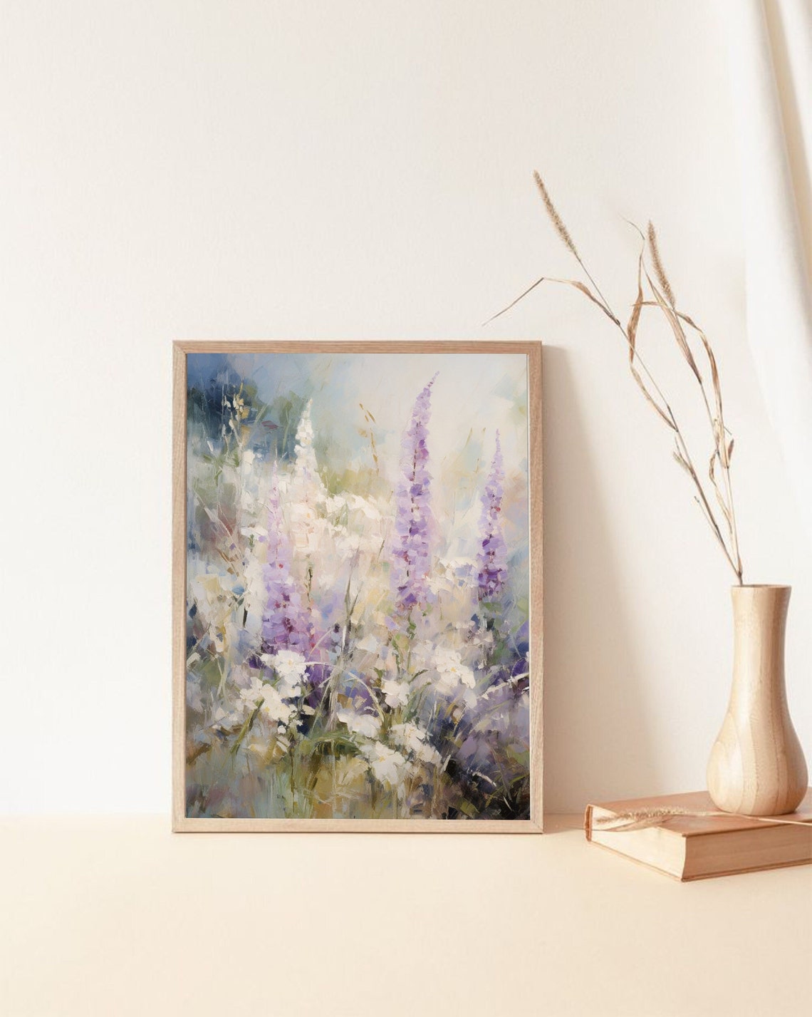 Wildflower Meadow White Daisy Purple Blooms Spring Garden Poster - Image 3