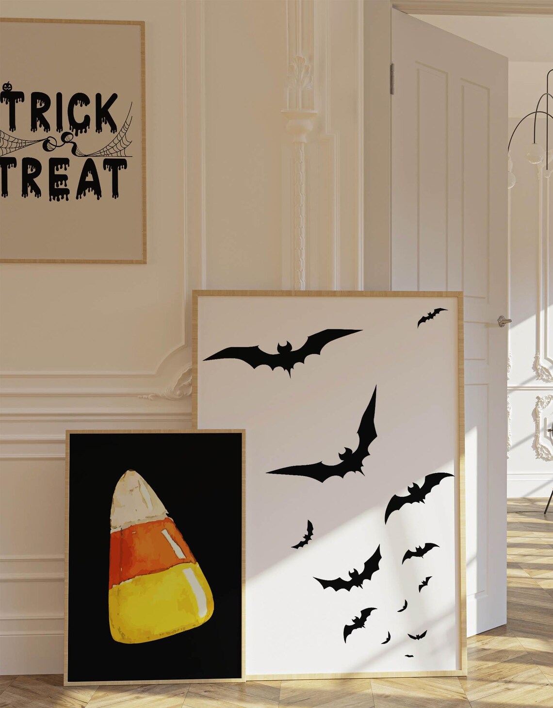 Spooky Bats Halloween Minimalist Art Print - Image 4