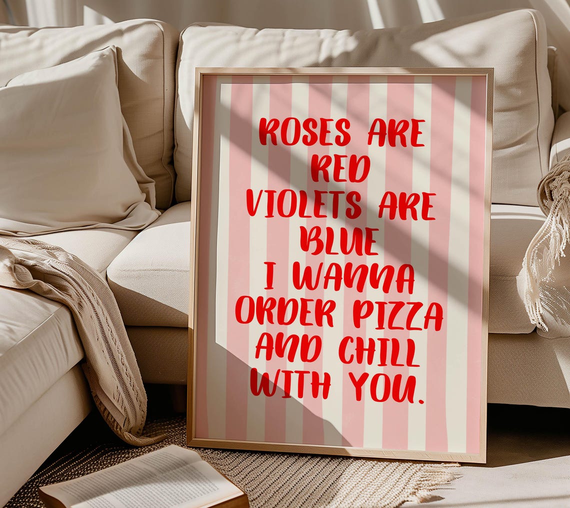 Valentines Day Decor Cute Valentines Day Wall Art Lover Gift Pink Wall Art Valentine Gift Love Art - Image 3