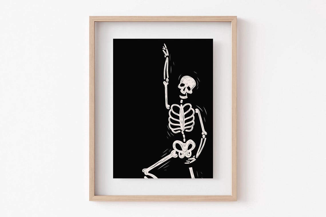 Ghouls Just Wanna Have Fun Retro Orange Black Halloween Word Poster - Image 5
