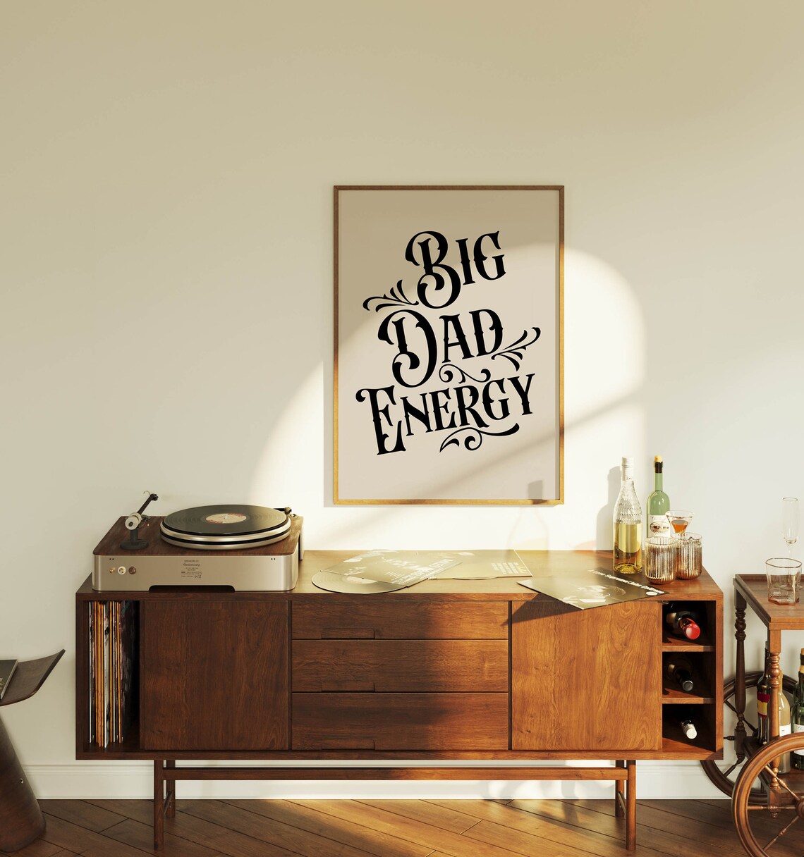 Big Dad Energy Vintage Western Lettering Funny Gift For Dad Poster - Image 2